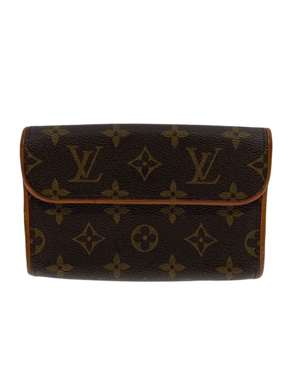 LOUIS VUITTON Pochette Florentine Monogram Canvas Brown